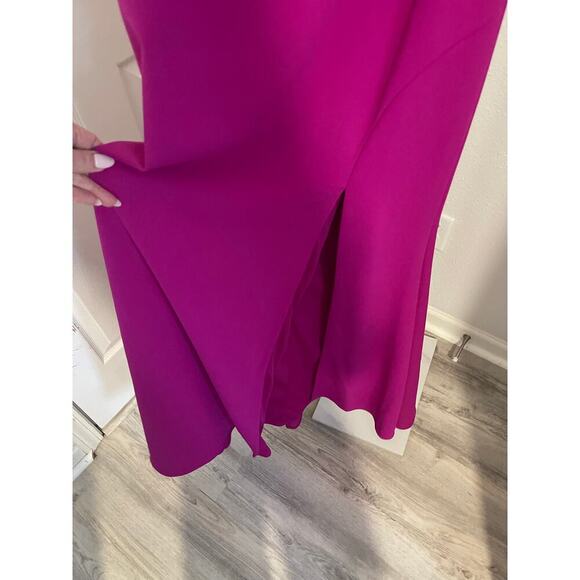 Xscape Ruffle Detail Slim Scuba Gown - Picture 4 of 5